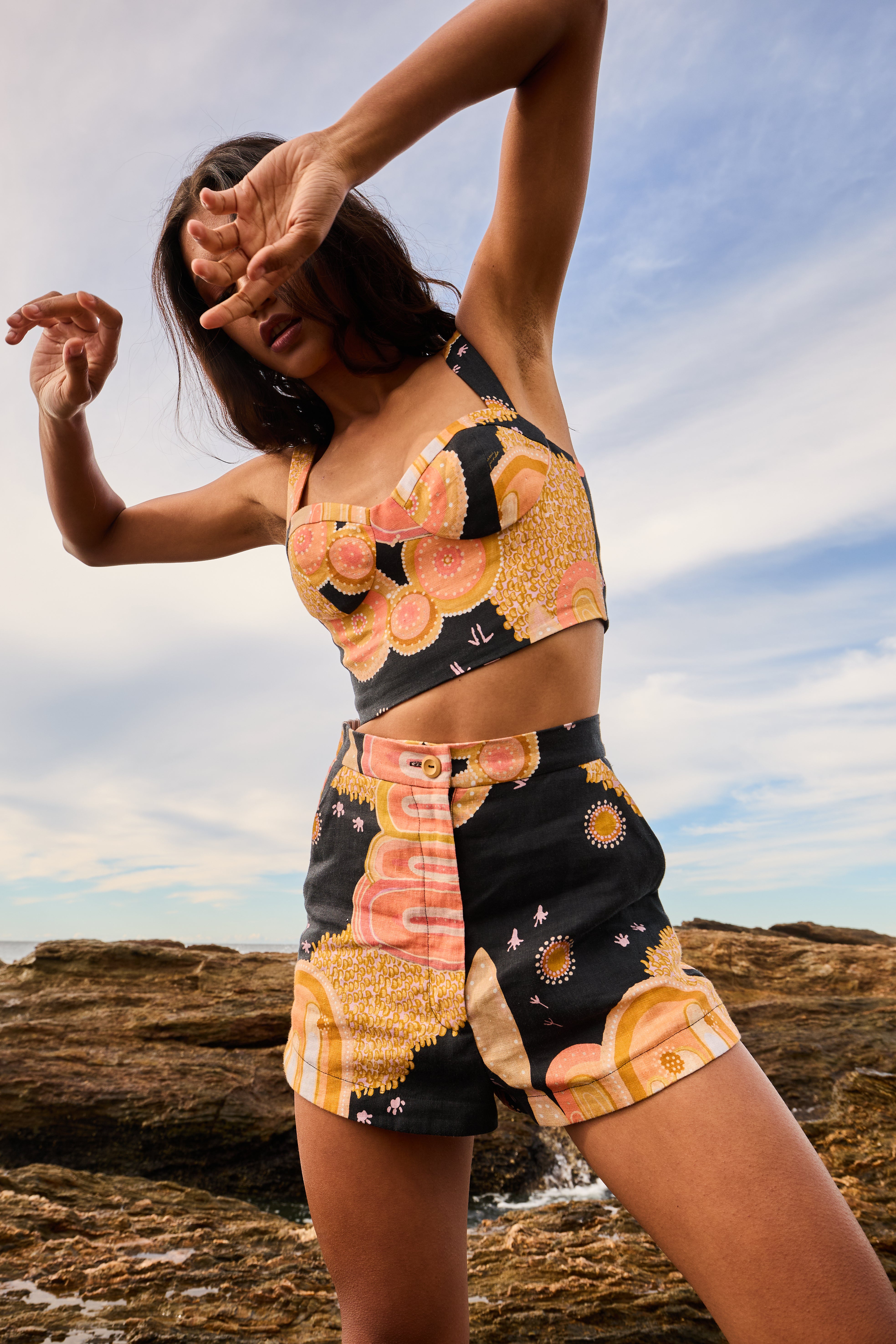 Collectors Edit |  Yuulgarr Linen Laced-Up Corset