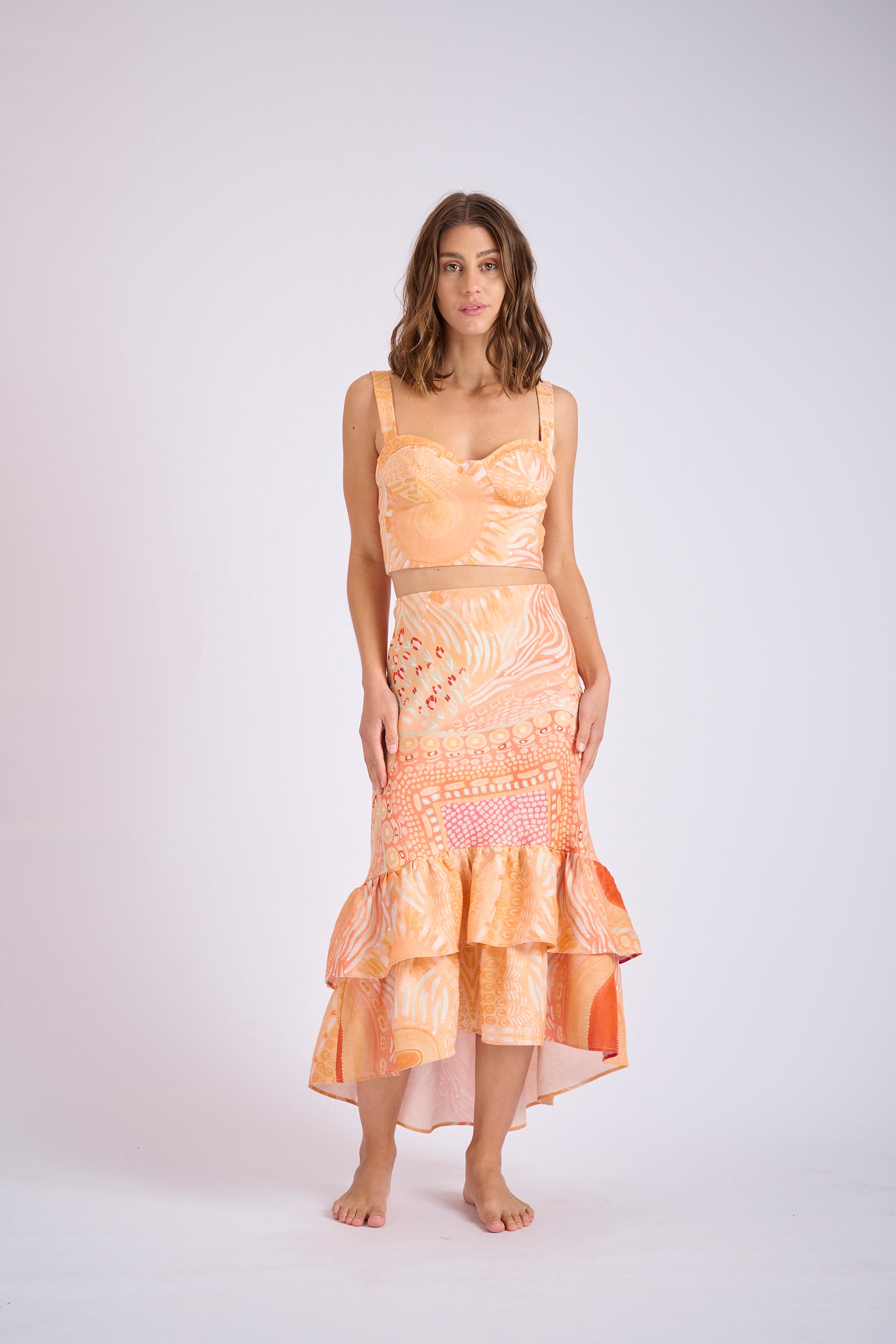 Collectors Edit | Gawngaan Linen Frill Skirt