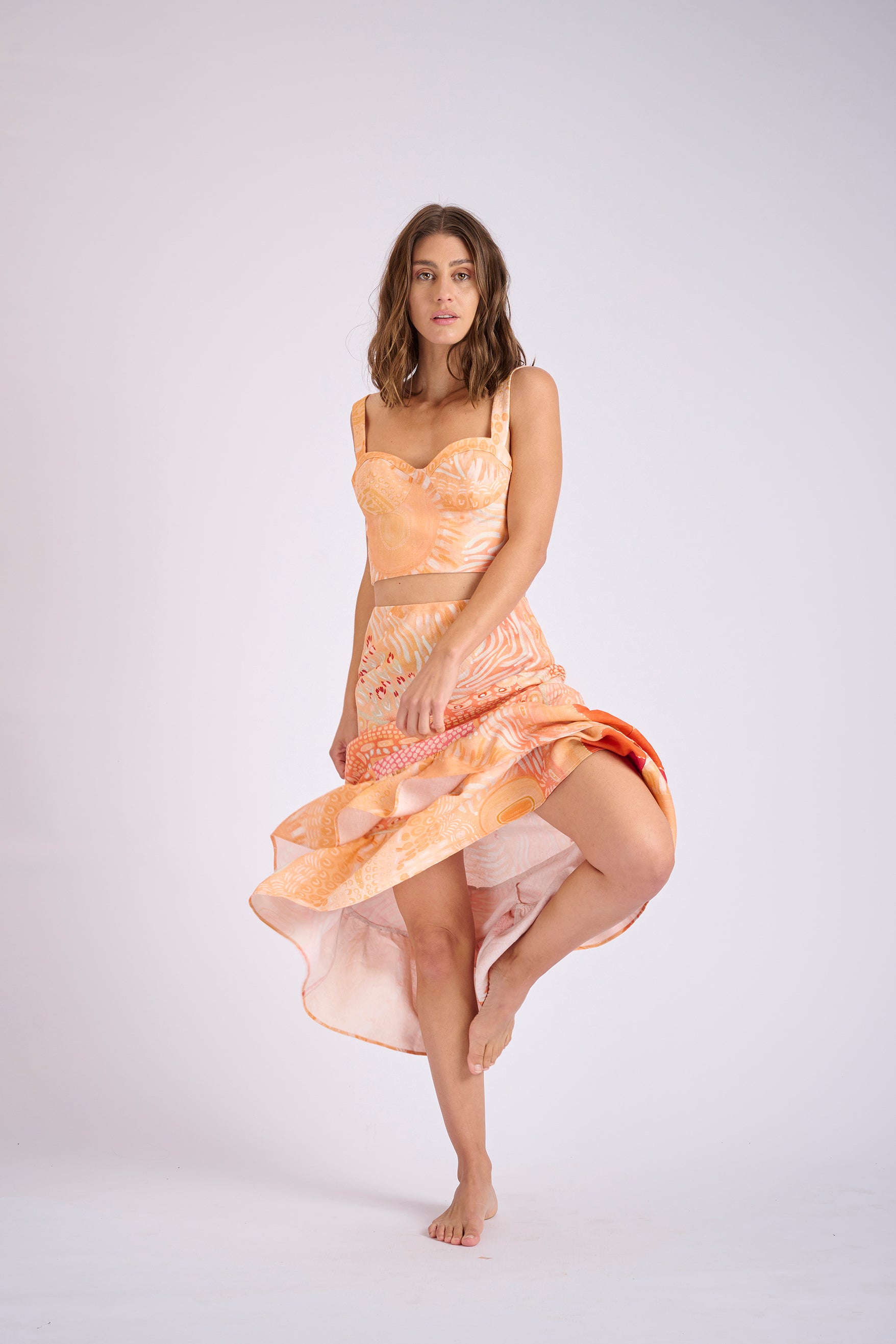 Collectors Edit | Gawngaan Linen Frill Skirt