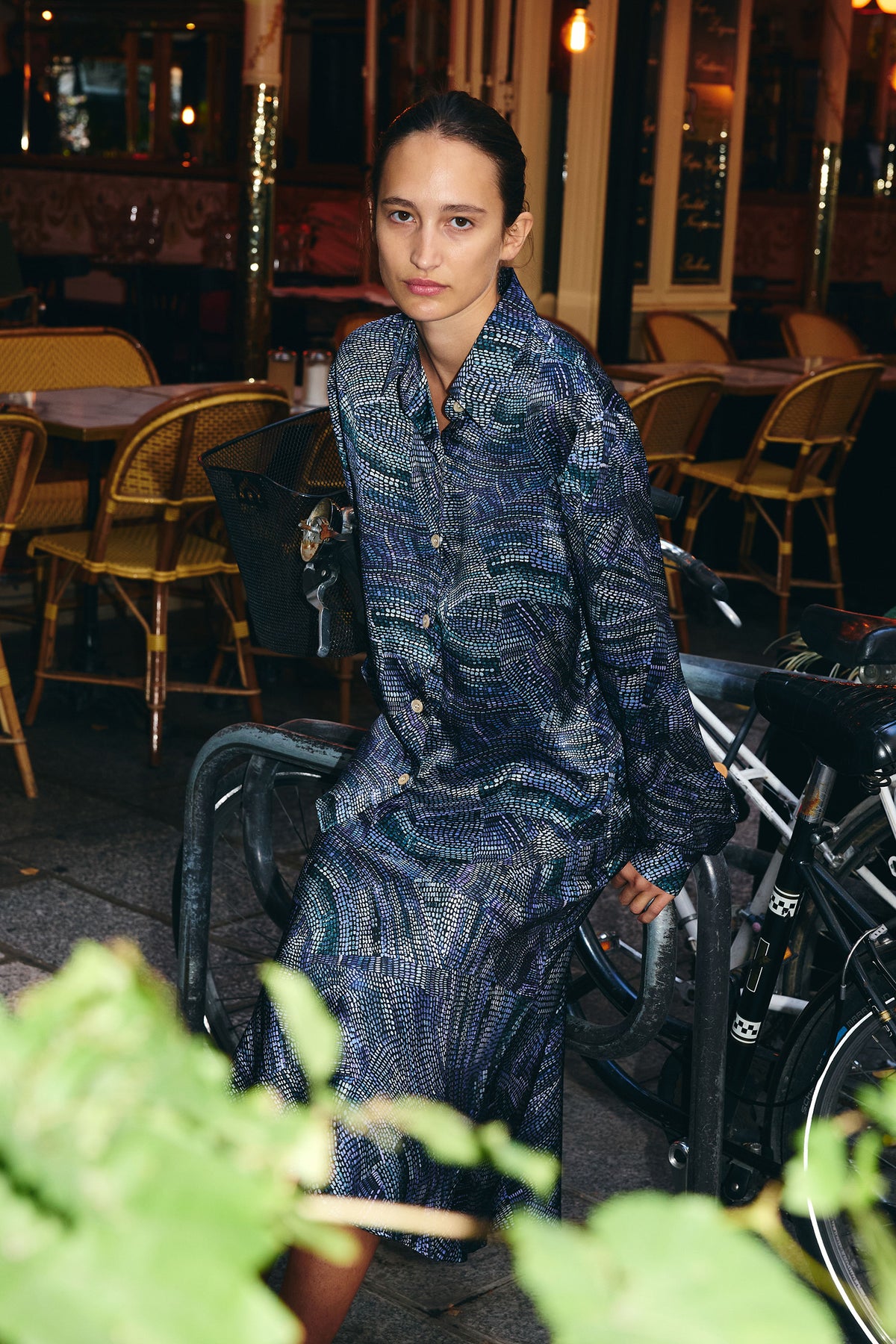 Fluid Long Sleeve Silk Shirt
