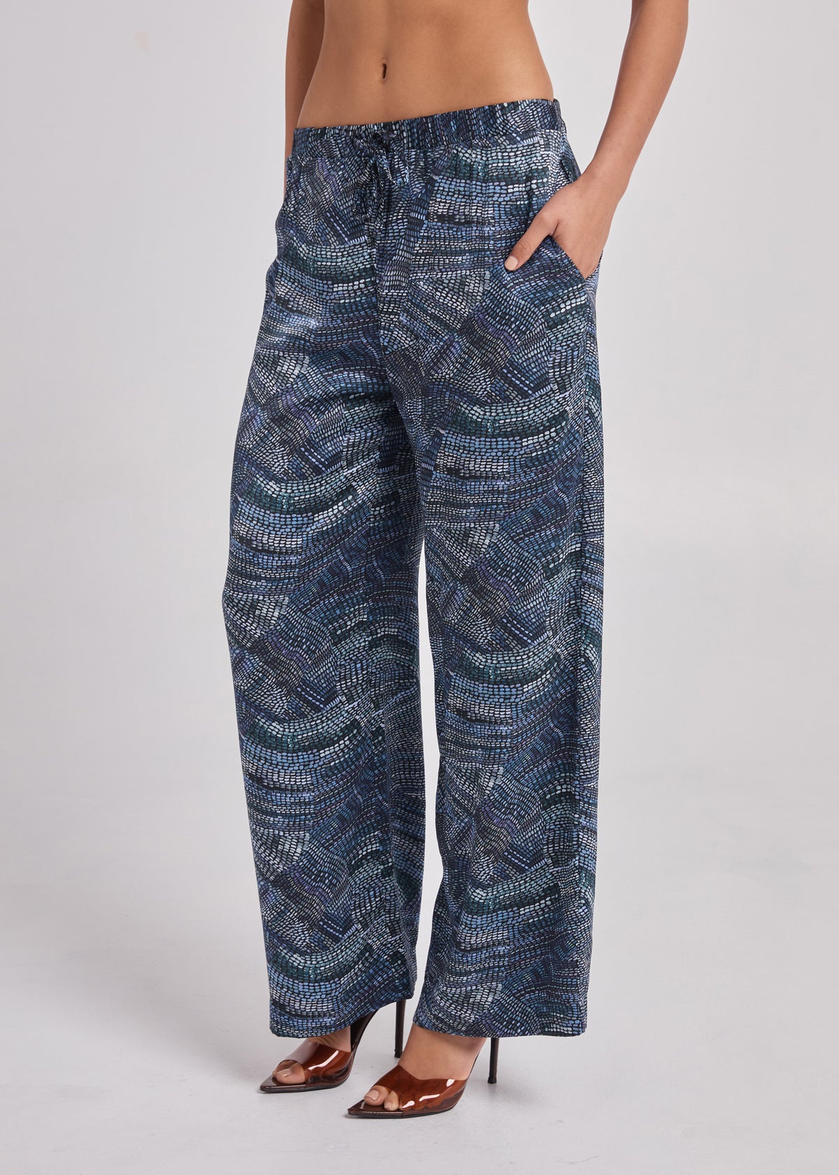 Wide Leg Silk Pant