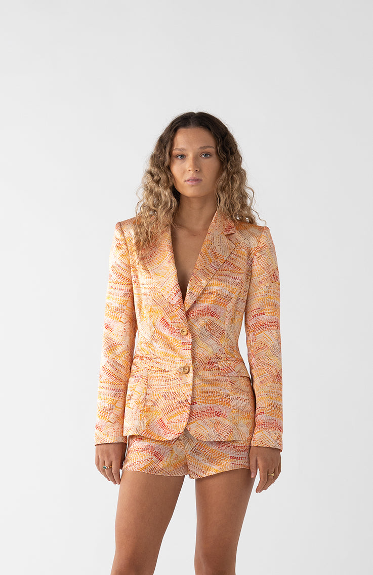 Jaanymili Sunset Slimline Comfort Silk Jacket (Pre Order) Nov/Dec delivery