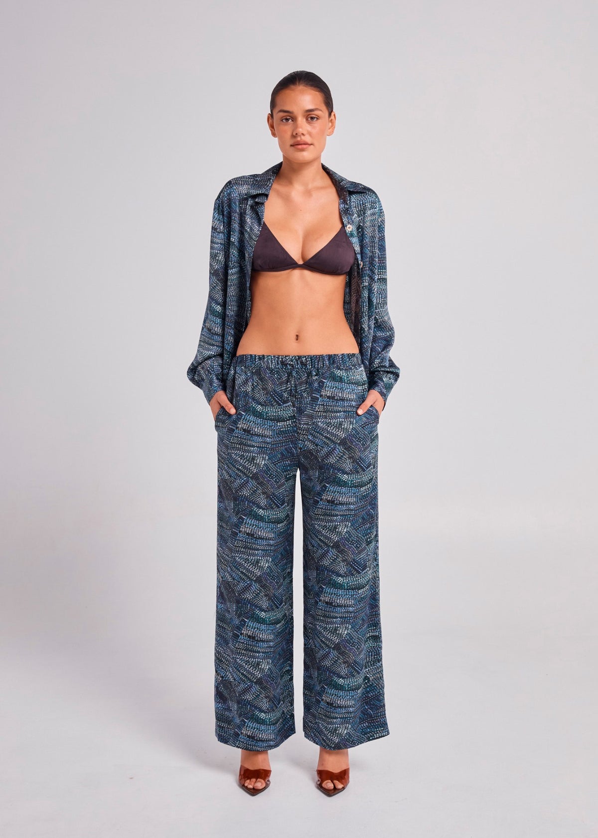Wide Leg Silk Pant