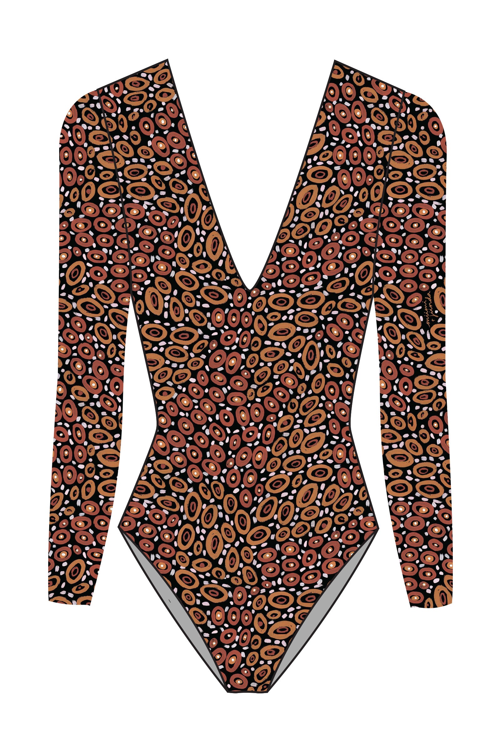 Jibaanga Chocolate Long Sleeve Body Suit