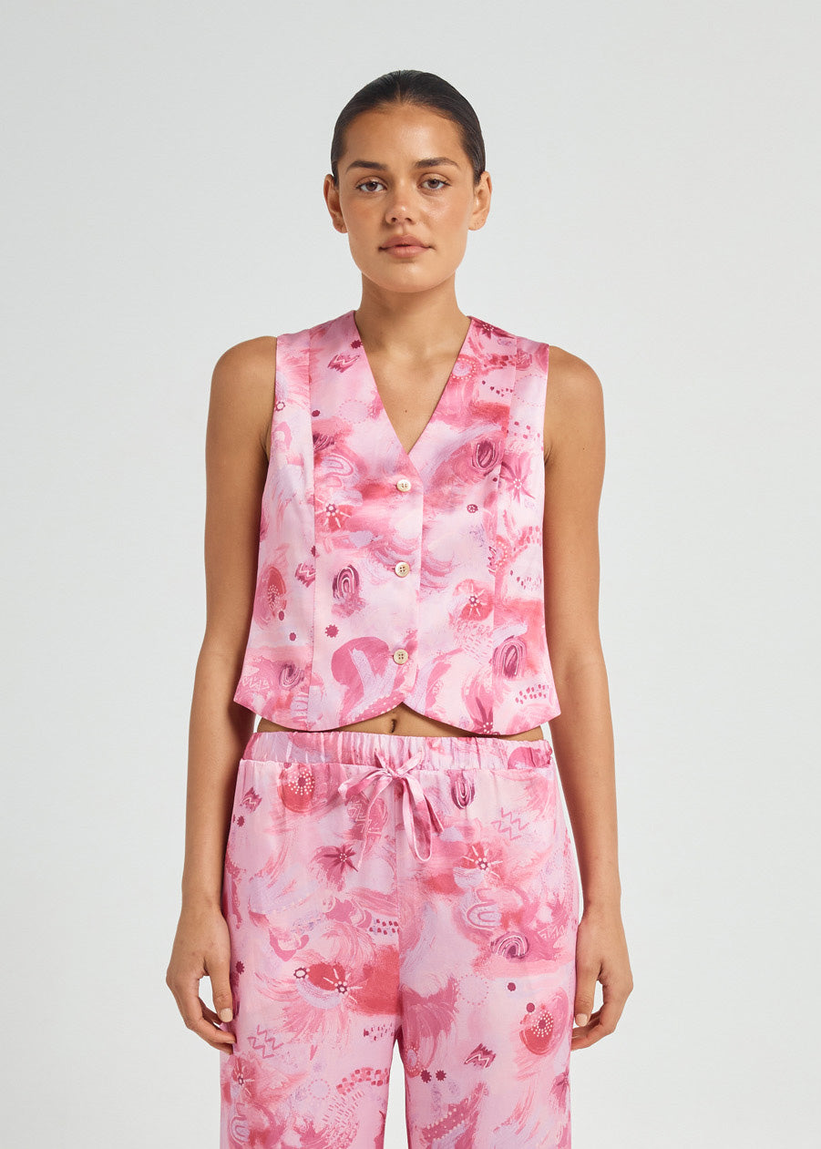Tailored Silk Vest