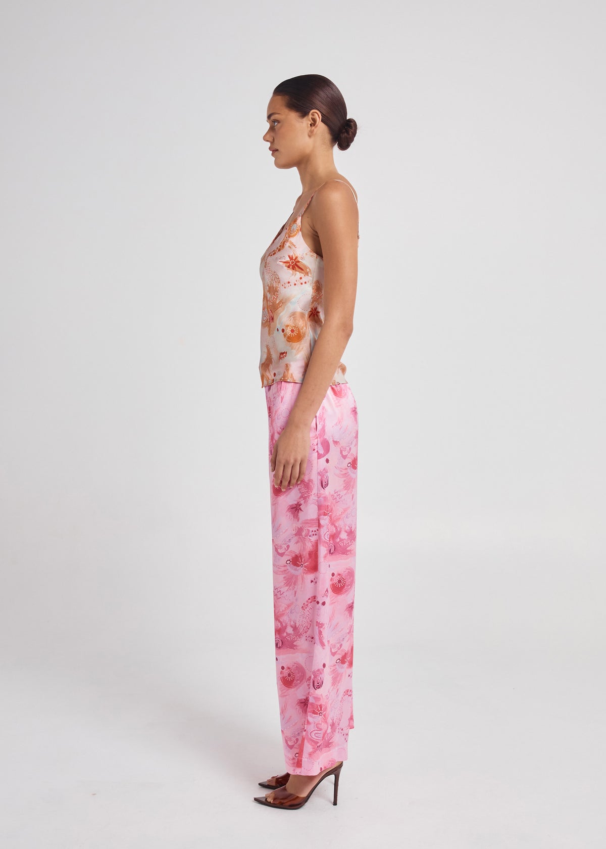 Wide Leg Silk Pant