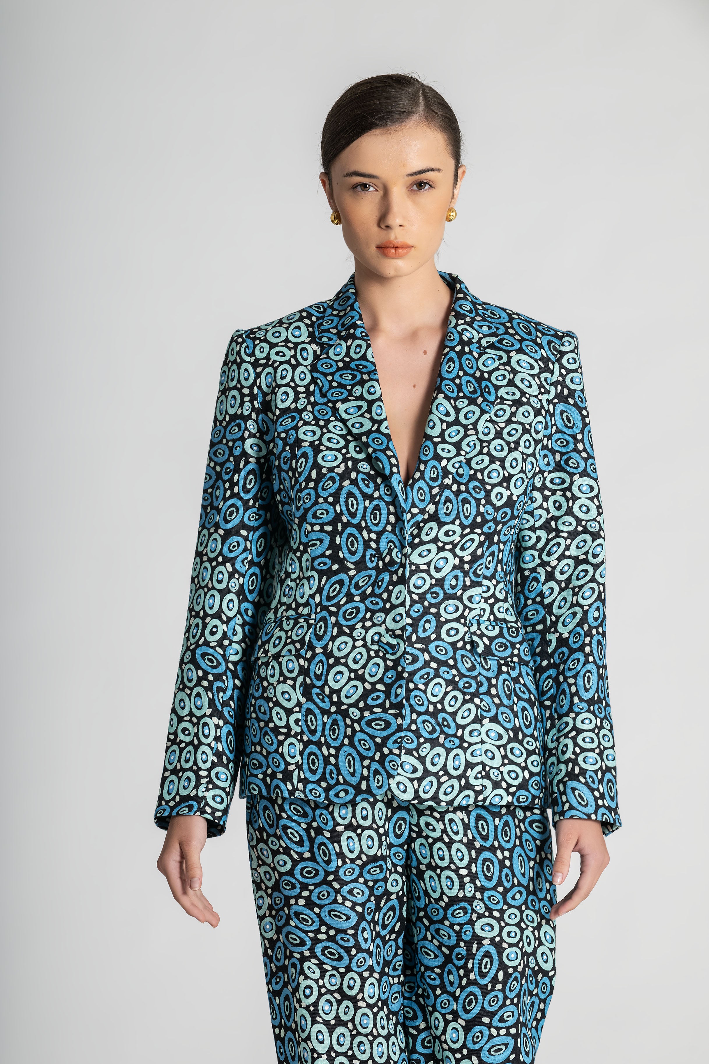 Collectors Edit |  Jibaanga Navy Linen Slimline Comfort Jacket