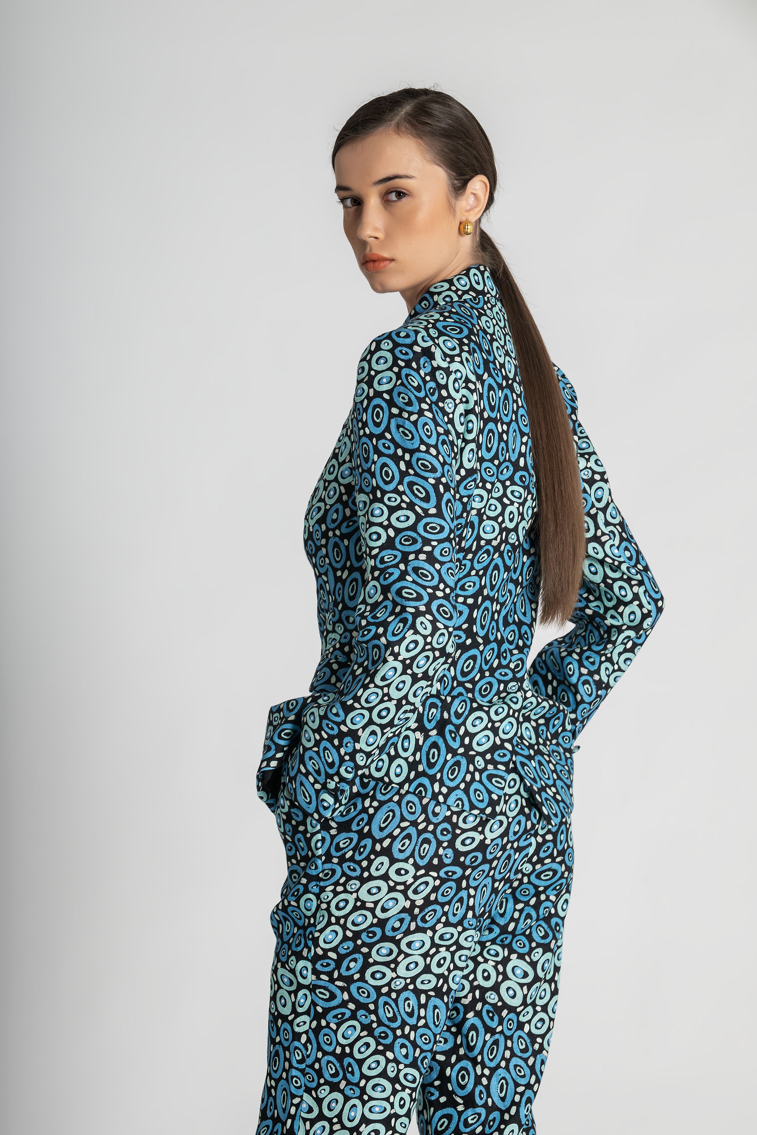 Collectors Edit |  Jibaanga Navy Linen Slimline Comfort Jacket