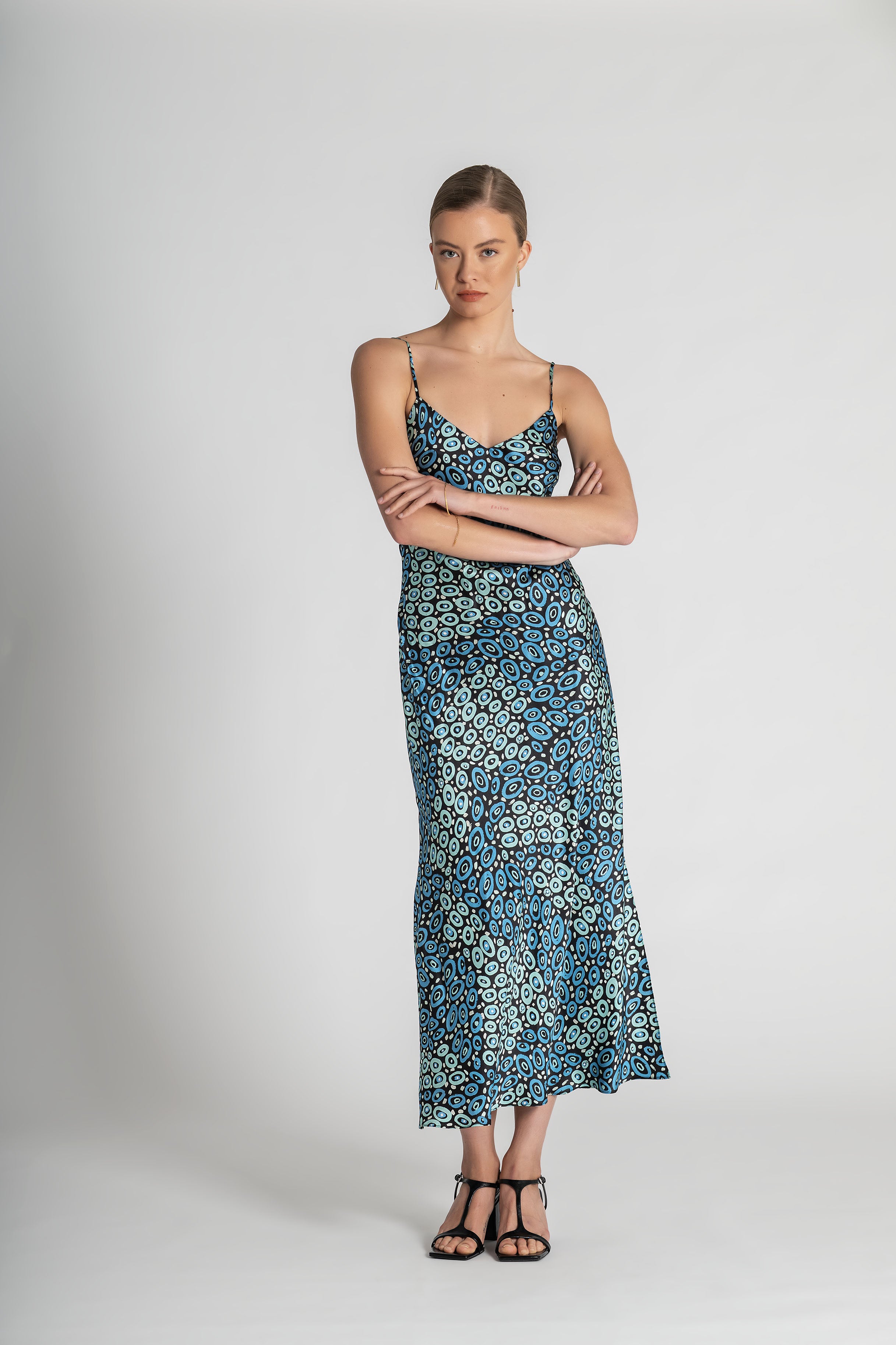 Collectors Edit | Jibaanga Navy Silk Bias Slip