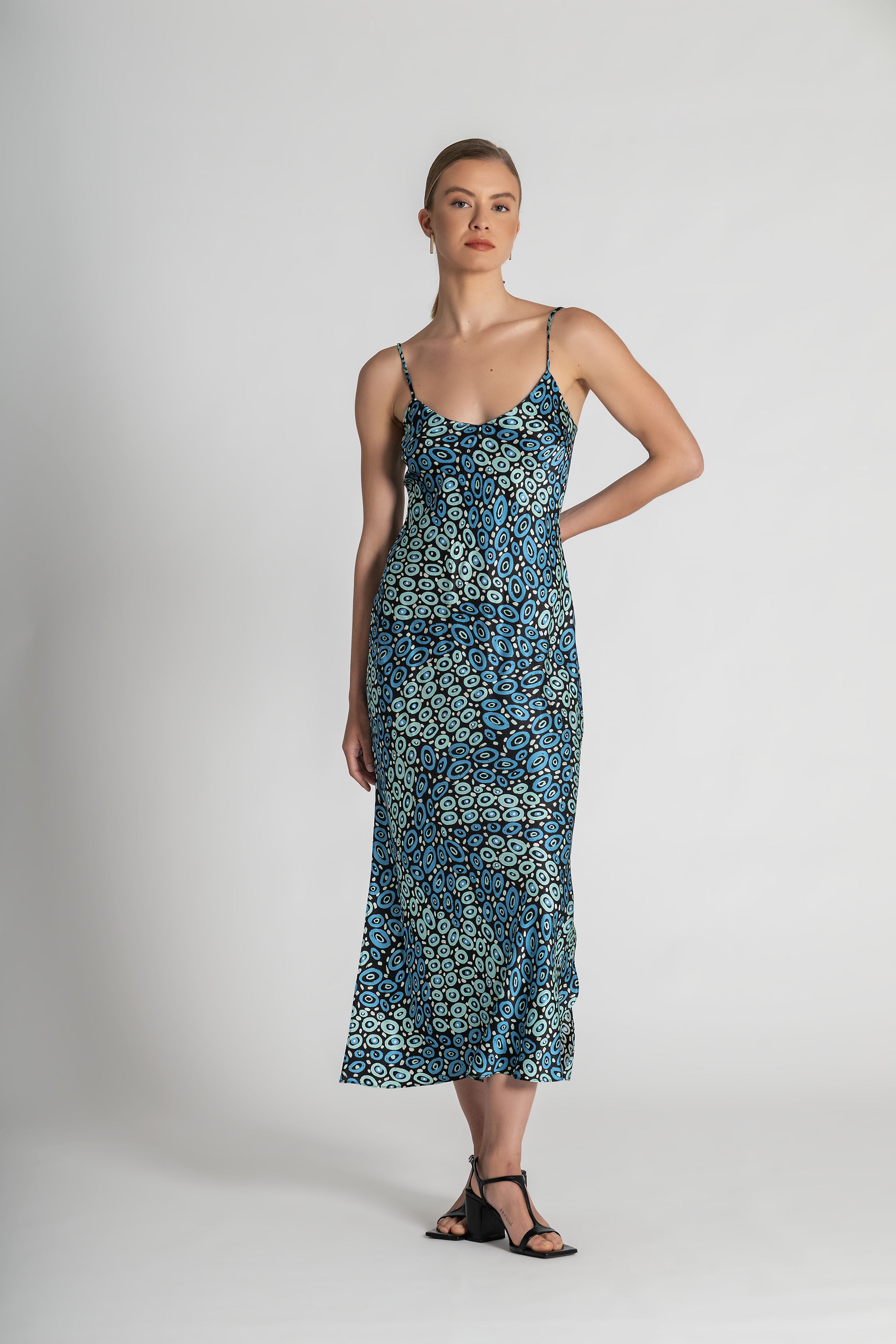 Collectors Edit | Jibaanga Navy Silk Bias Slip