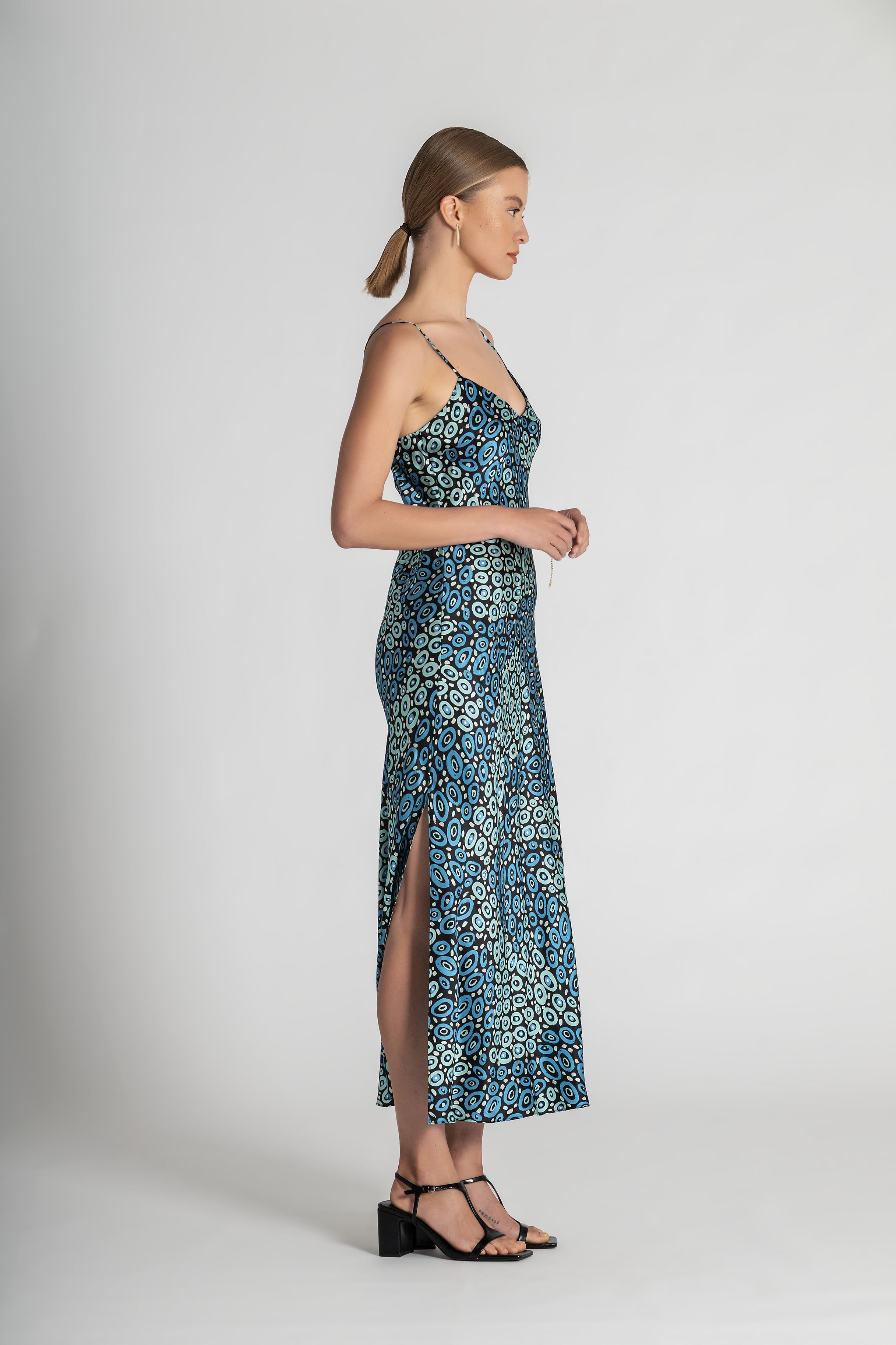 Collectors Edit | Jibaanga Navy Silk Bias Slip