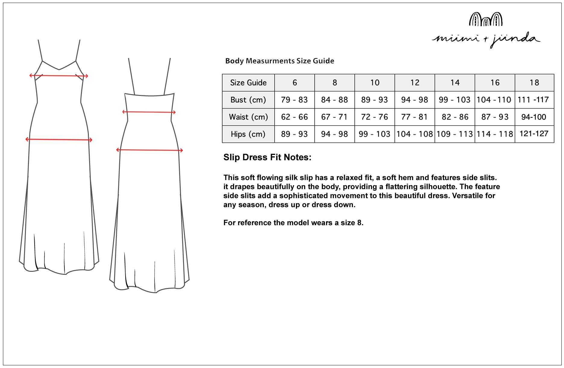 Jaanymili Silk Slip Dress (Ready To Wear)