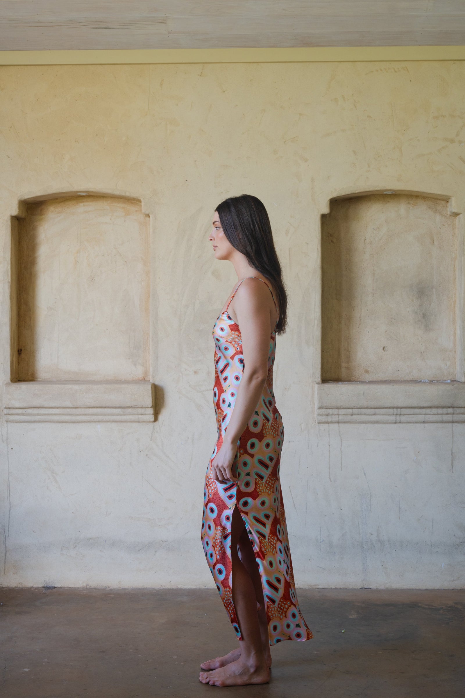 Baarlu (Caves) Silk Slip Dress (Ready To Wear)