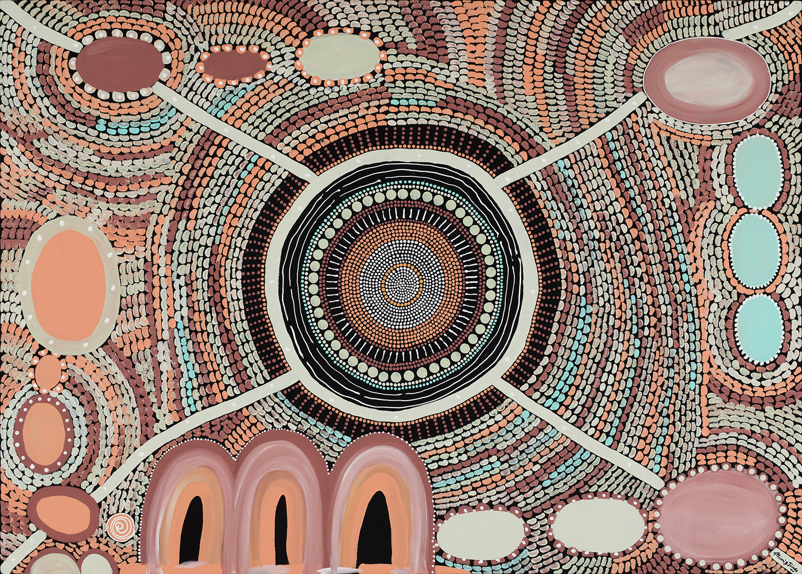 The Gaagal Marrall indigenous artwork by Miimi and Jiinda is inspired by the many intricate colours found in the ocean.