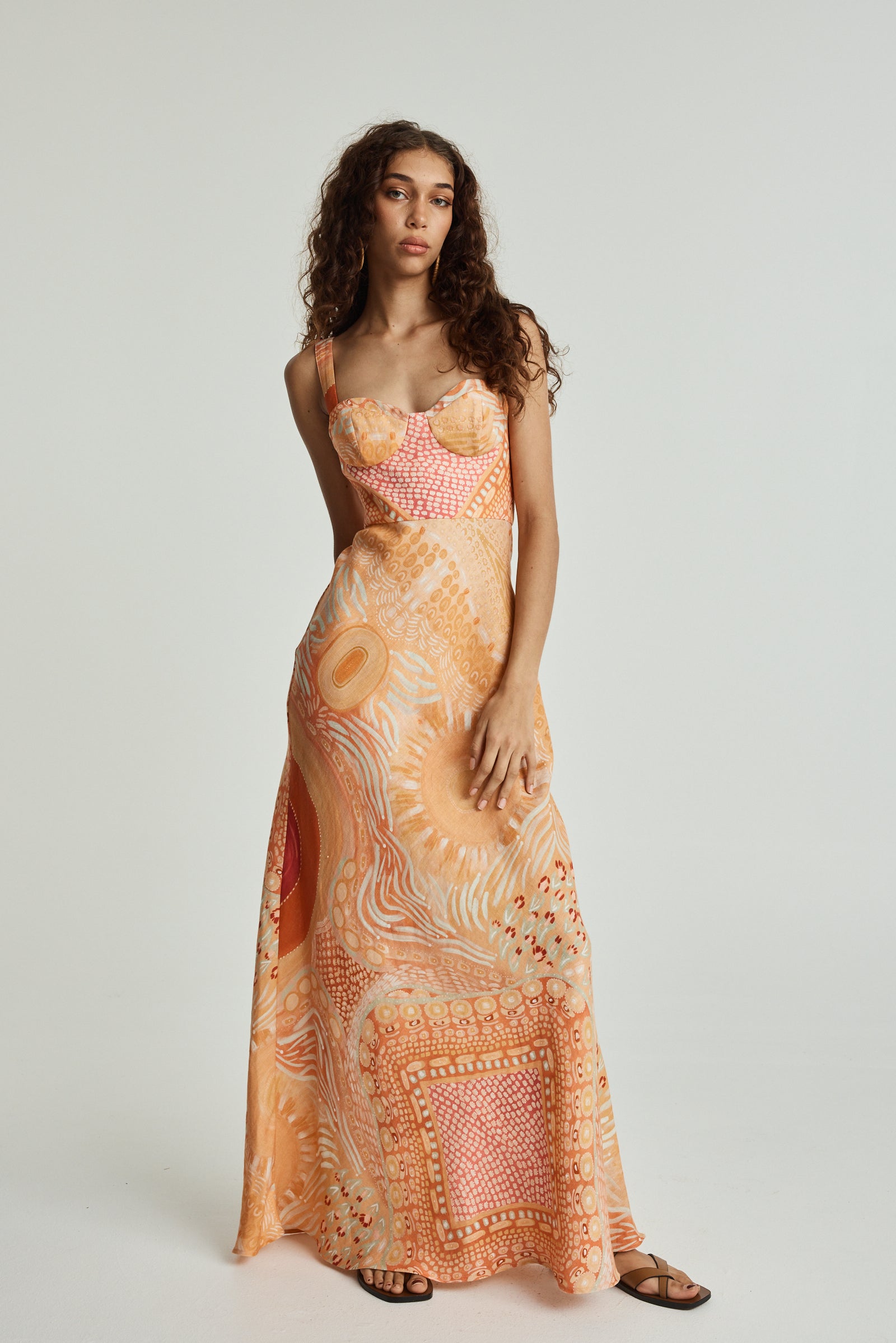 Gawngaan Linen Maxi Dress