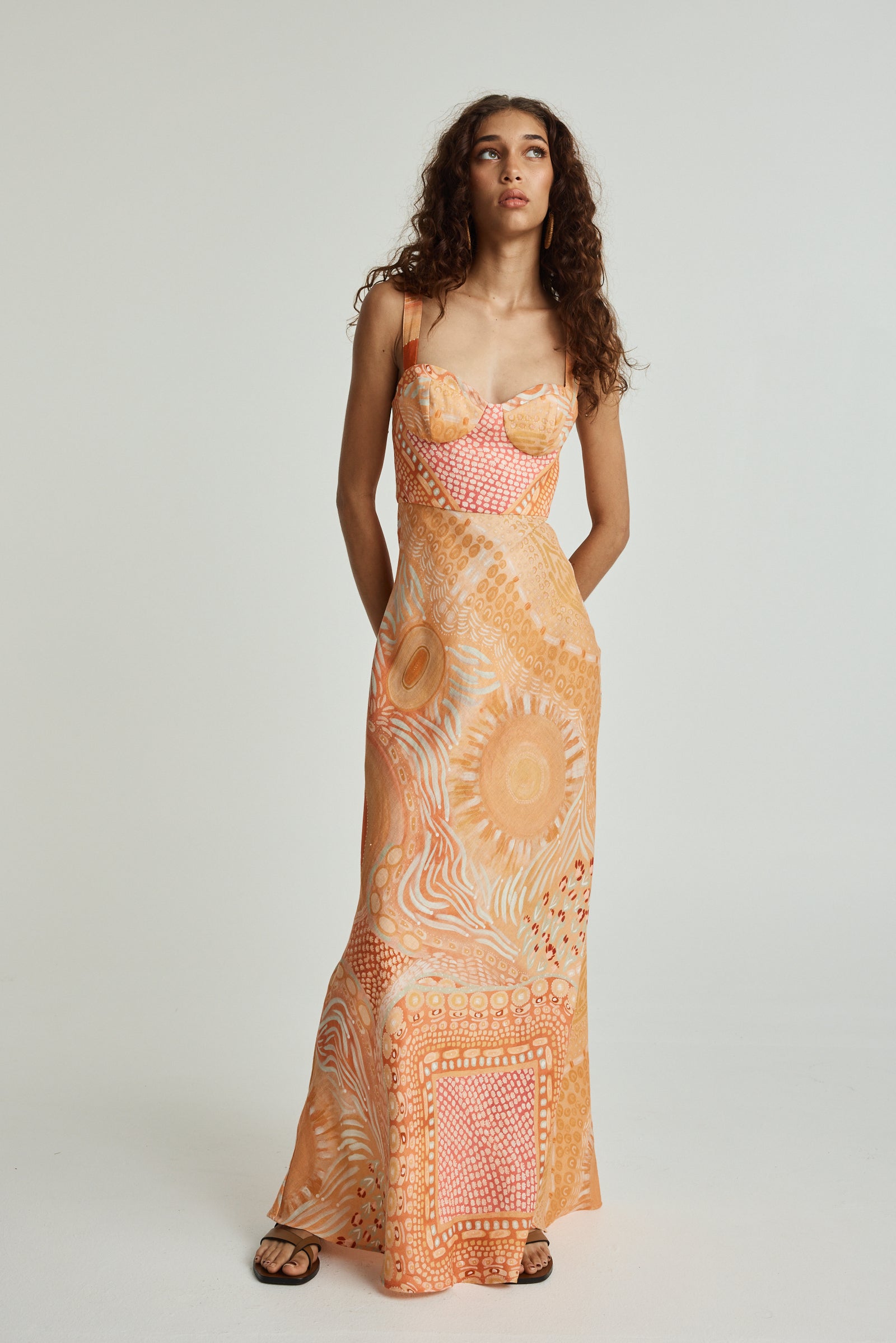 Gawngaan Linen Maxi Dress