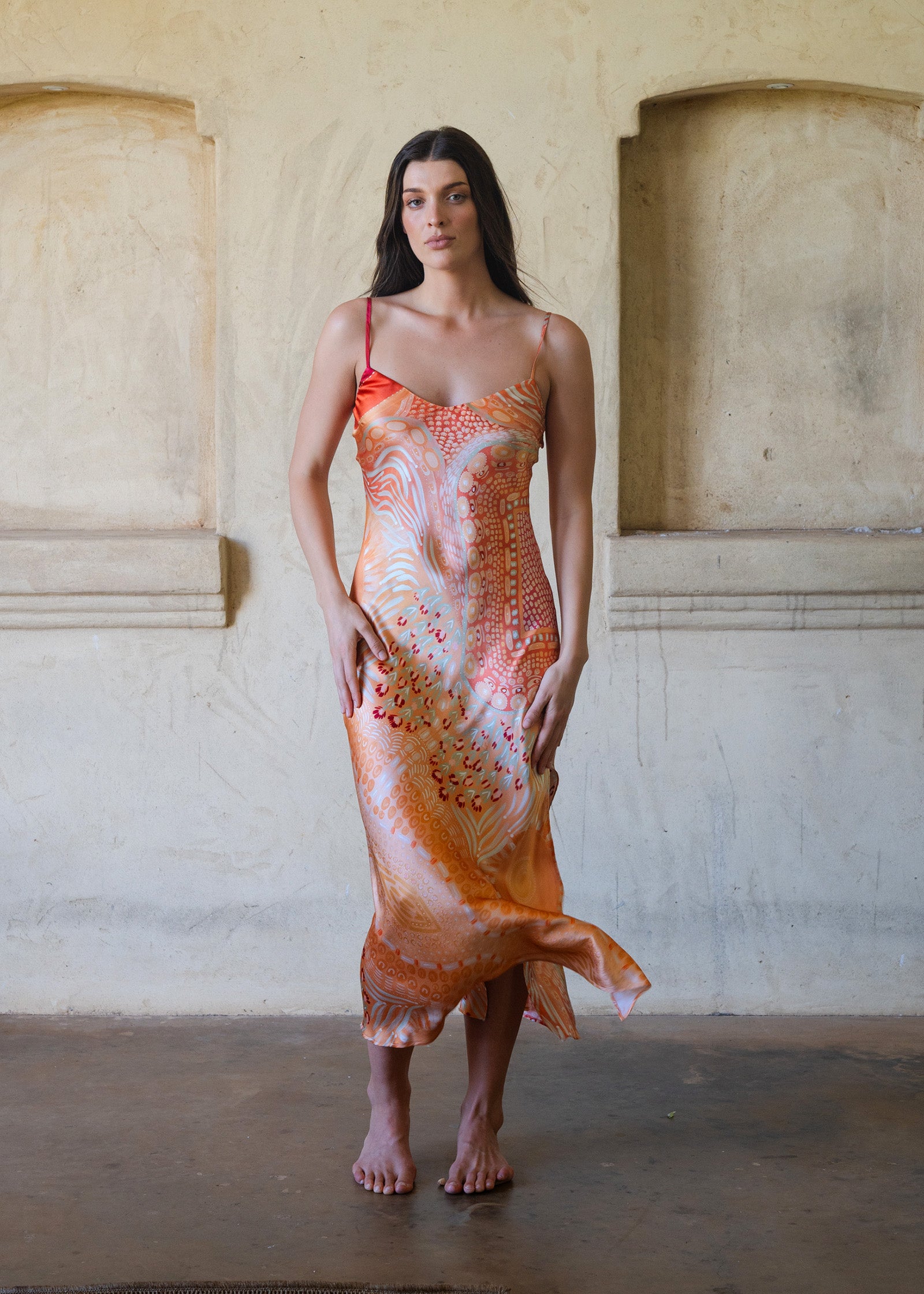 Gawngaan Silk Slip Dress