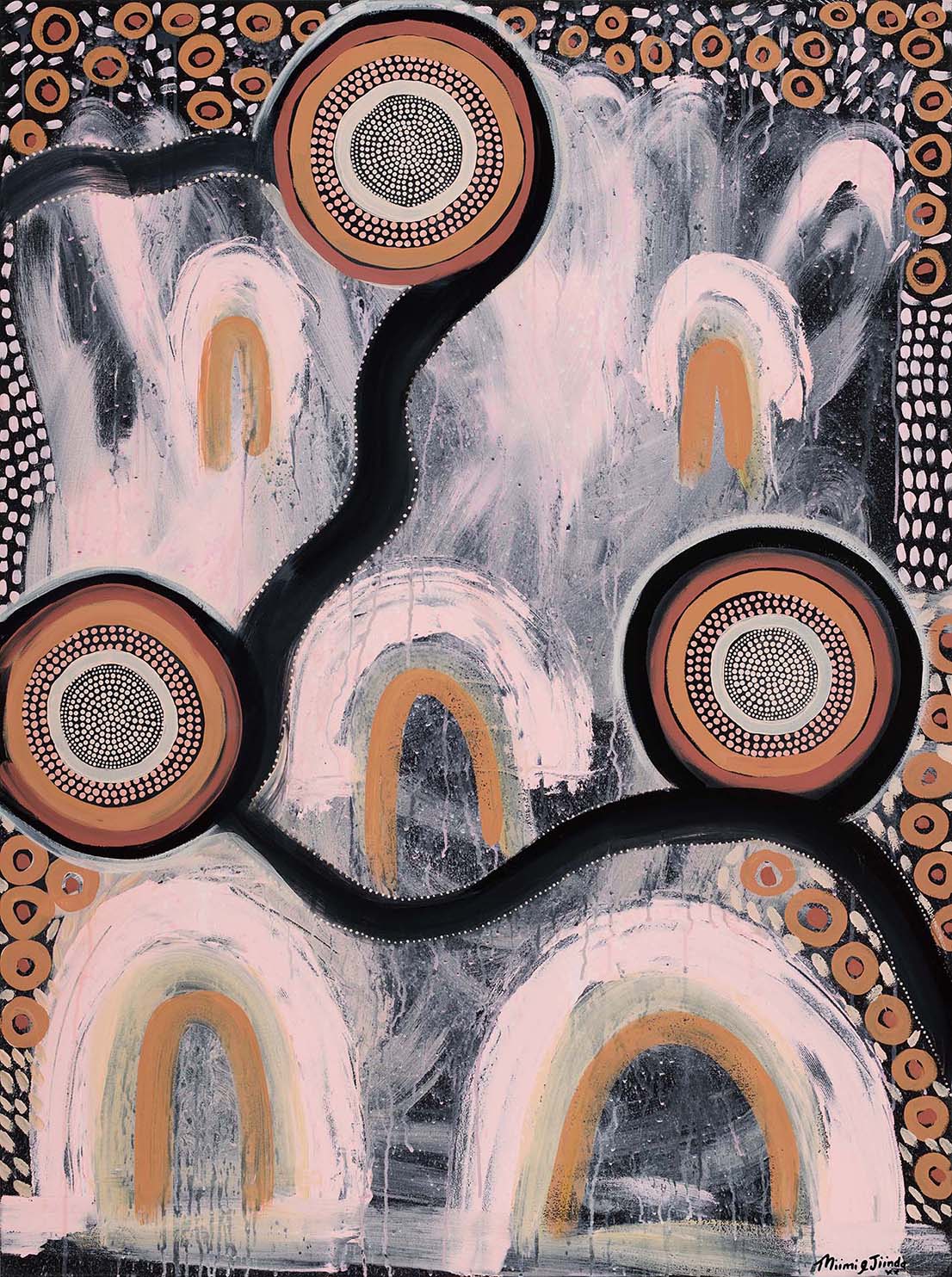 Limited Edition Girrwaa Framed A4 Canvas Print Closeup