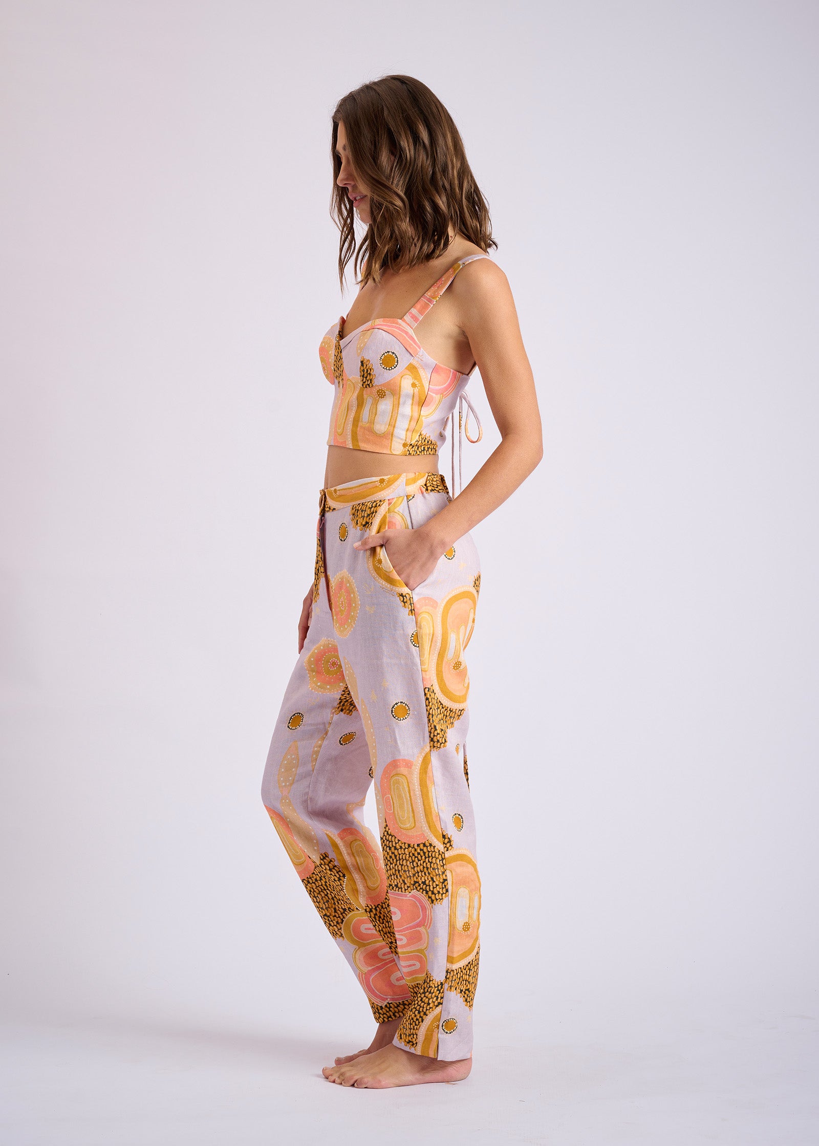 Gulgaany Linen Flattering Pant