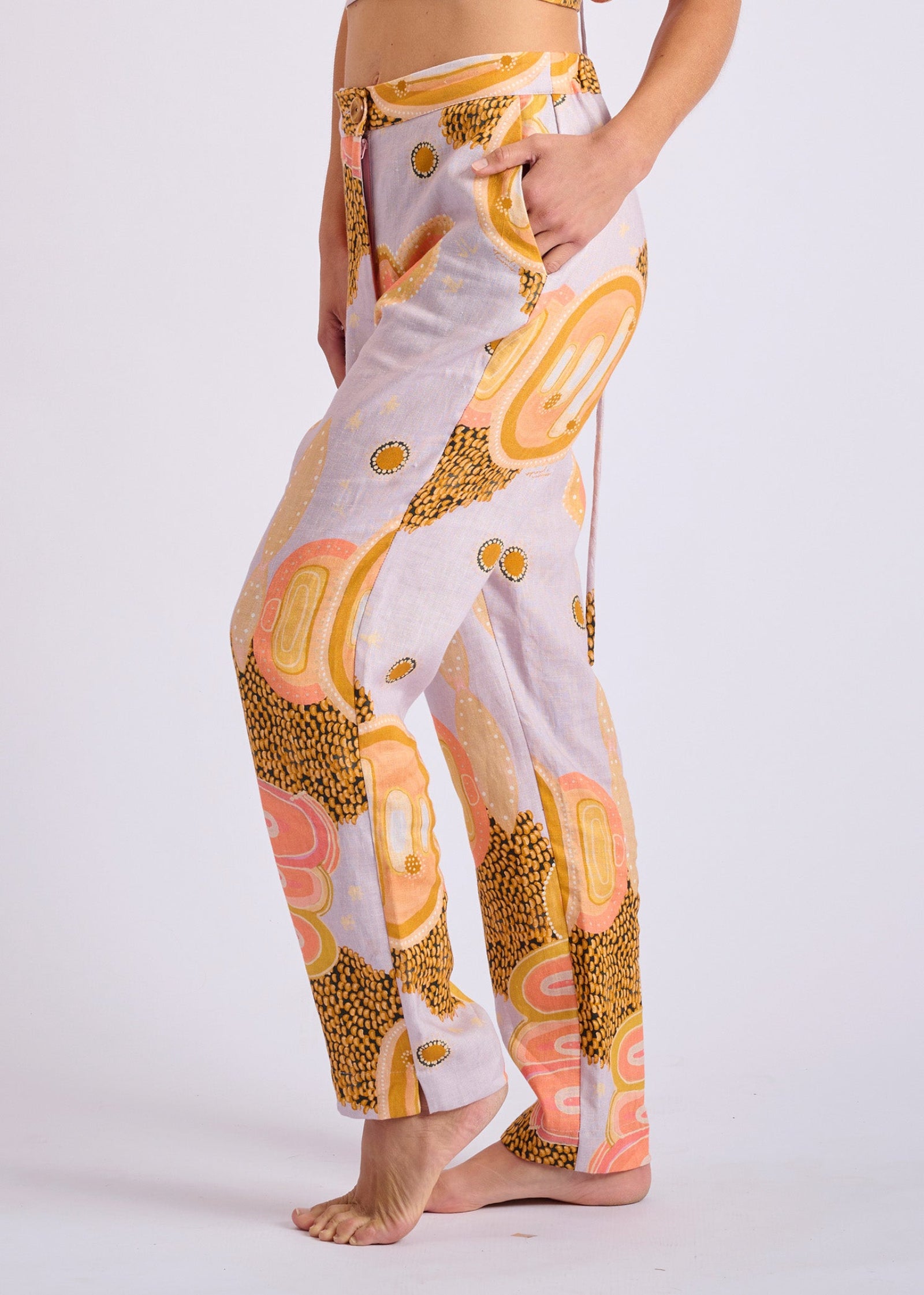 Gulgaany Linen Flattering Pant