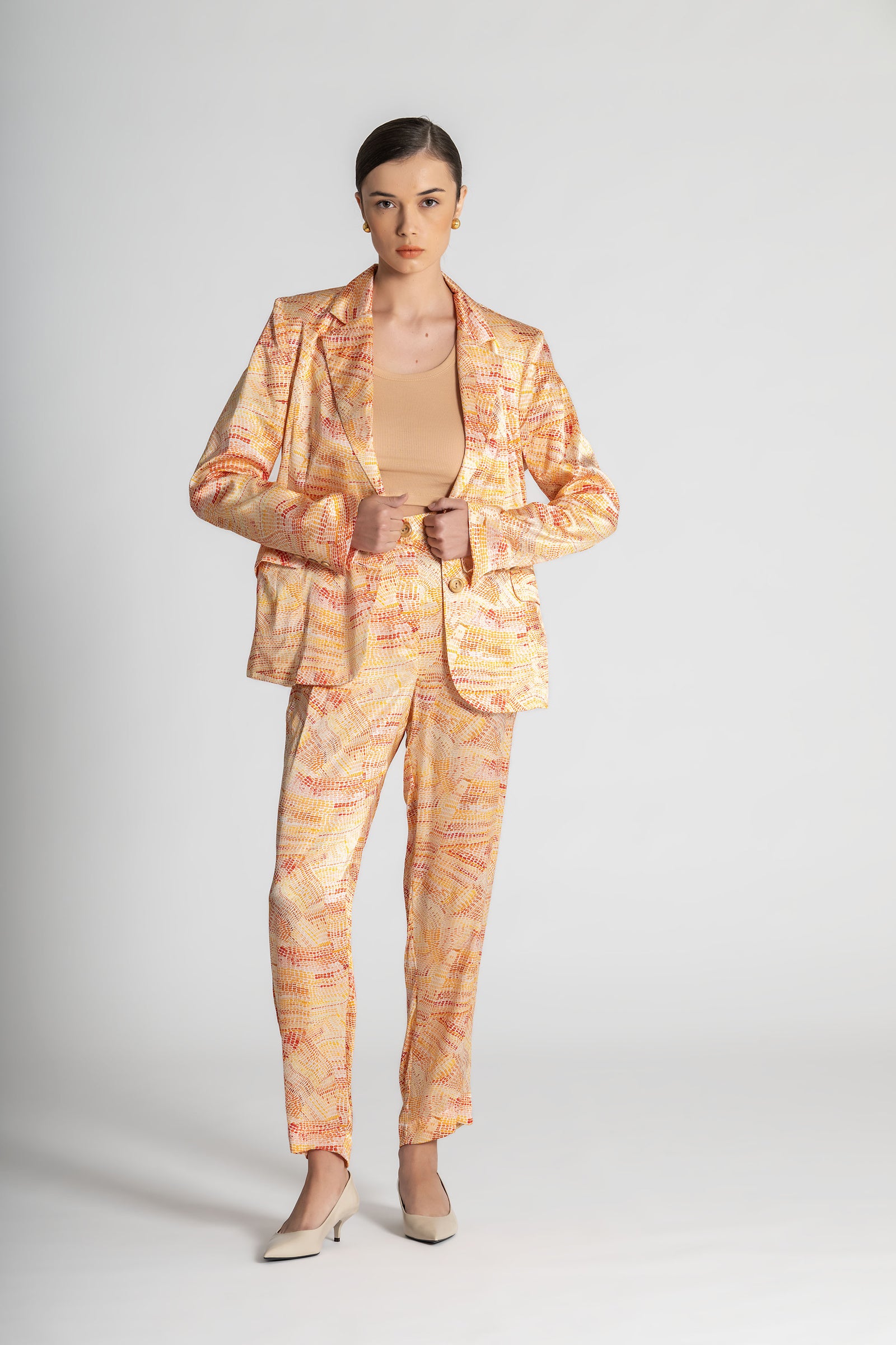 Jaanymili Sunset Flattering Silk Pant (Ready To Wear)