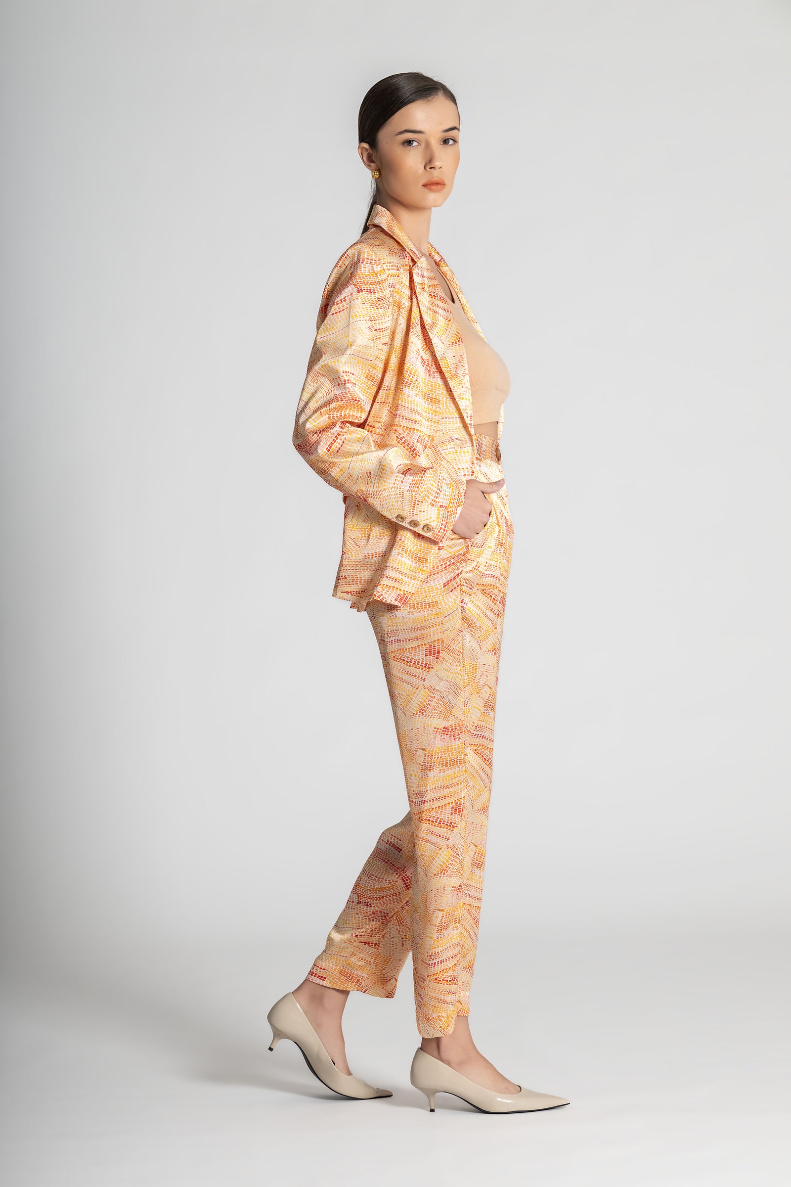 Jaanymili Sunset Flattering Silk Pant (Ready To Wear)