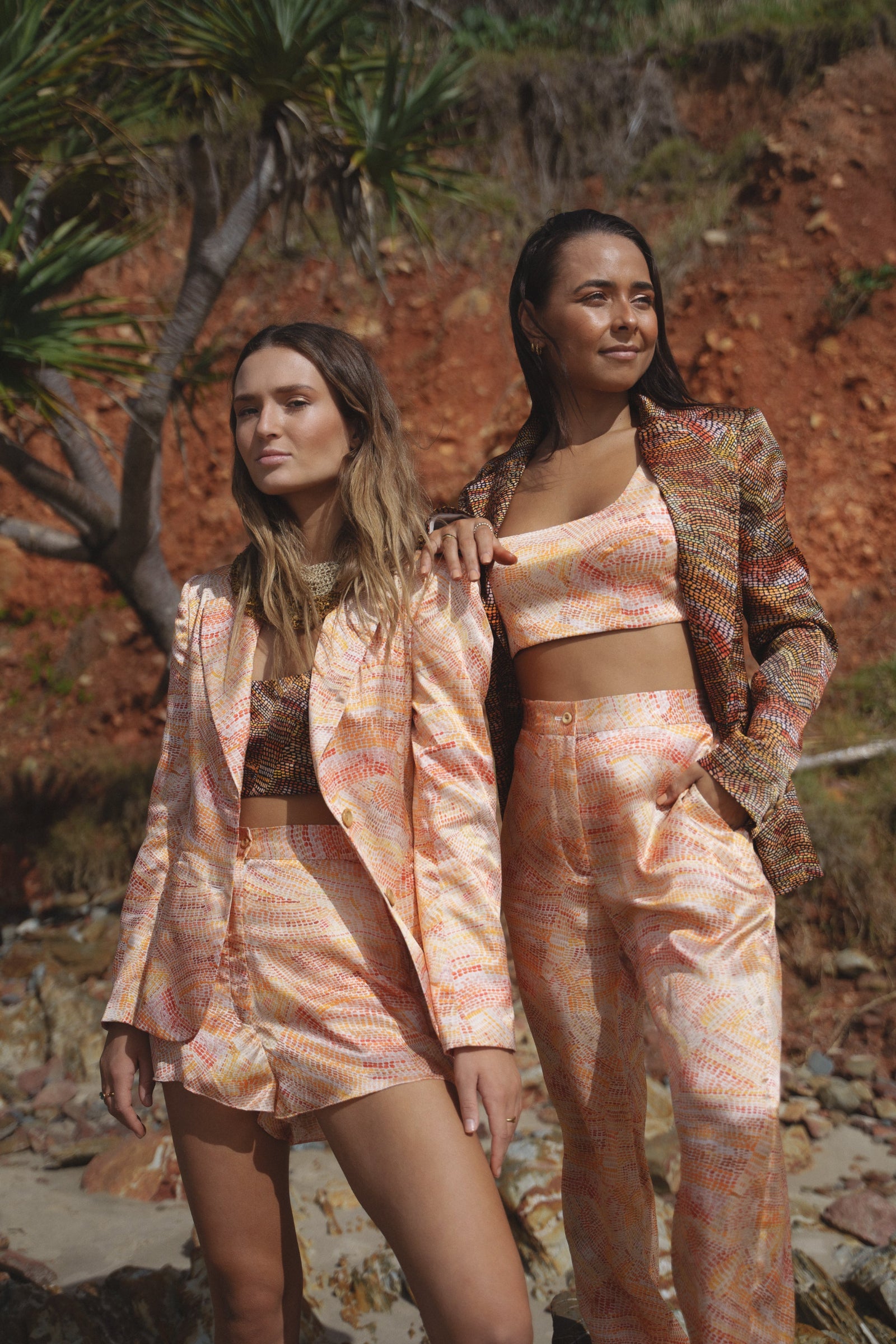 Jaanymili Sunset Flattering Silk Pant