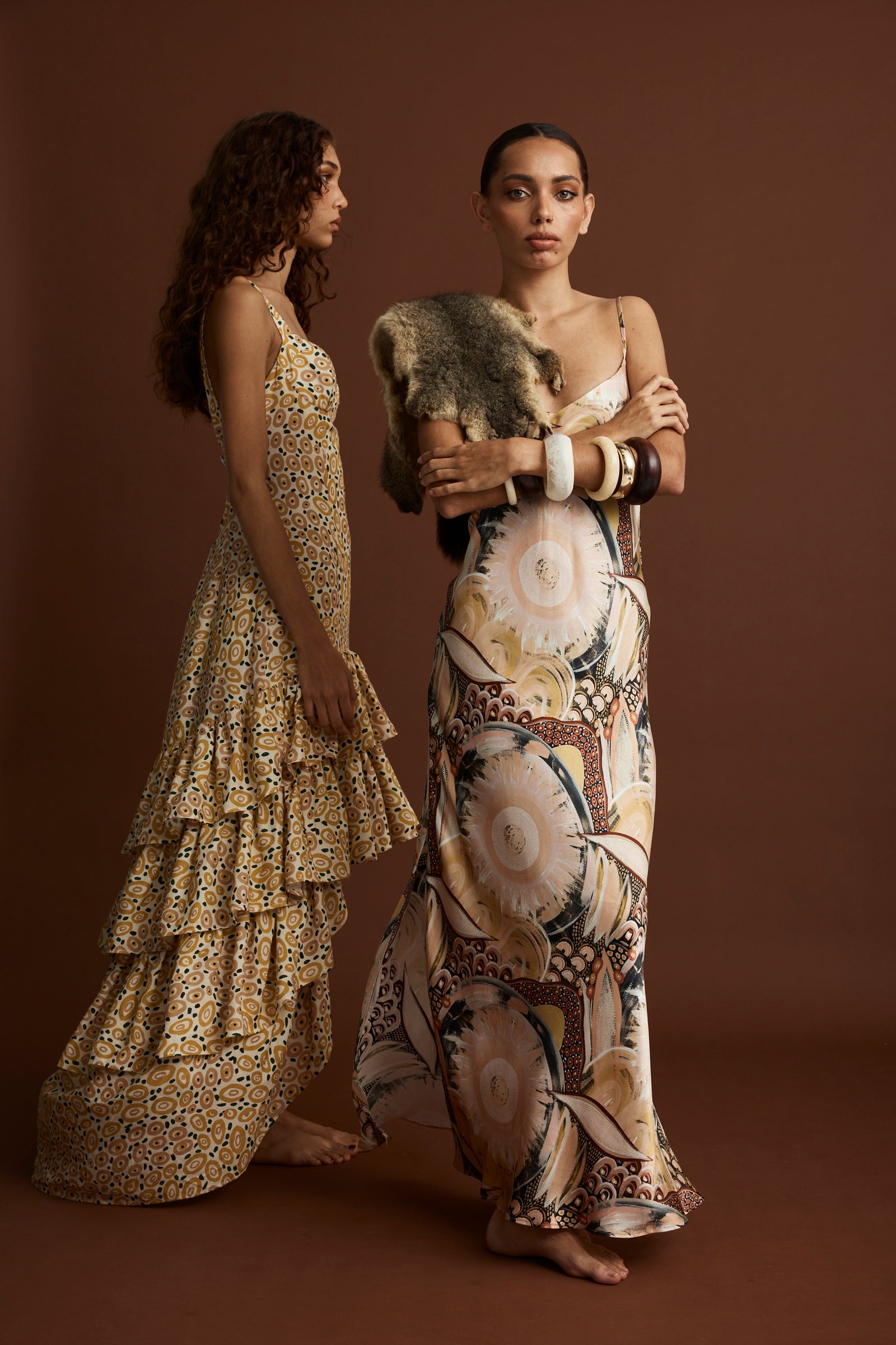 Jibaanga Sunshine Linen Ruffle Dress