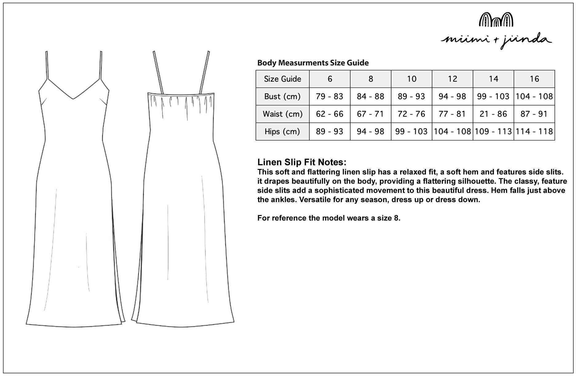 Jaanymili Linen Slip Dress (Pre Order) Nov/Dec Delivery