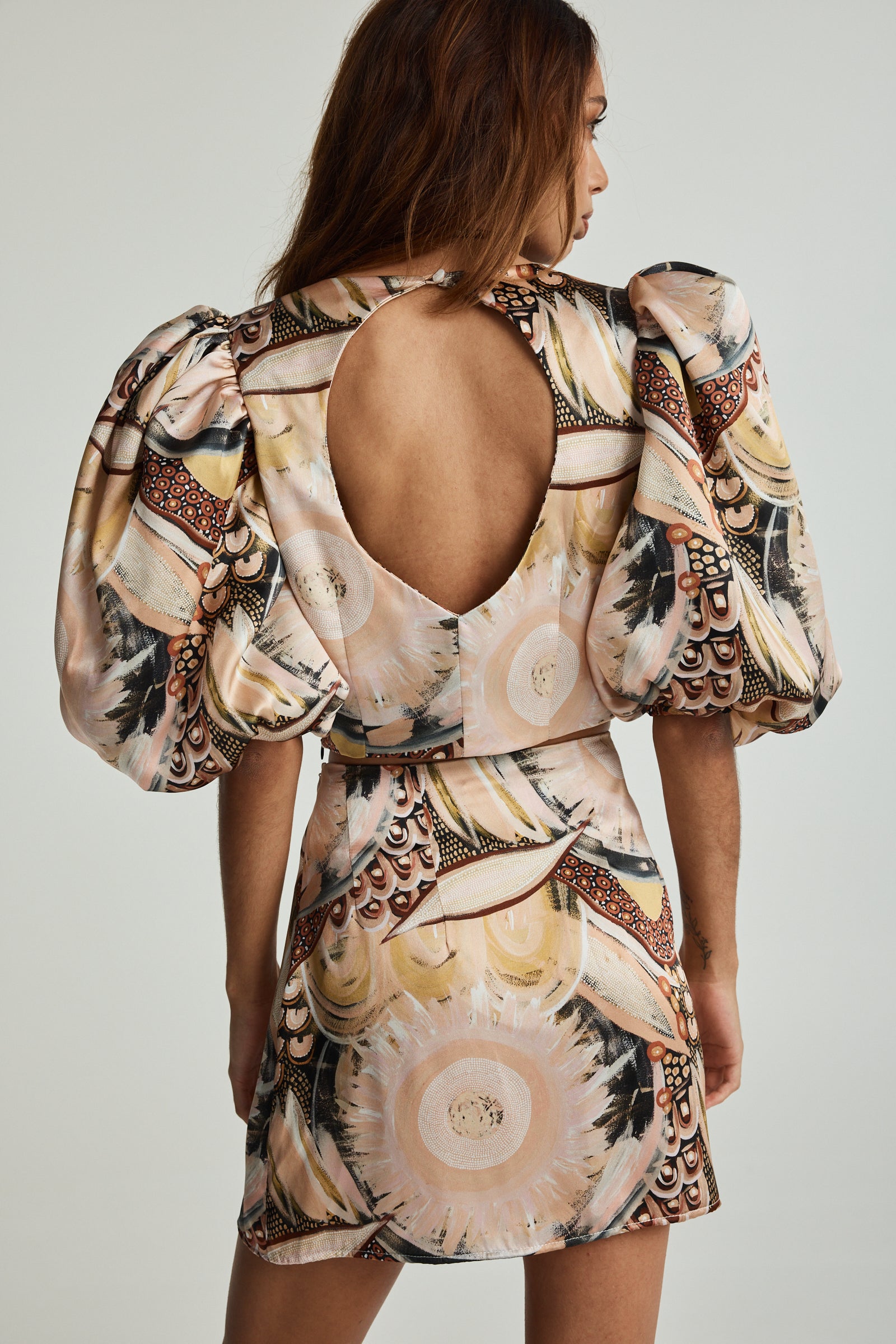 Yaara Shine Silk Mini Skirt