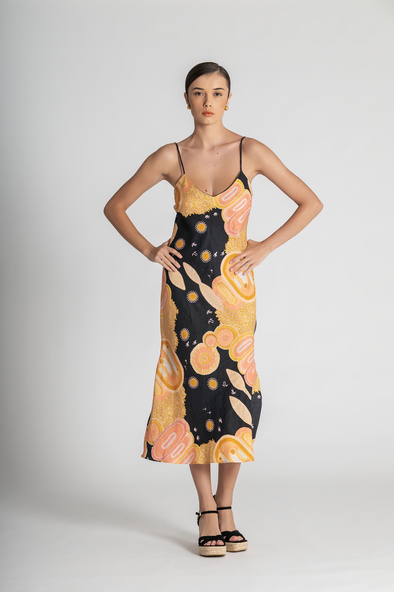 Yuulgarr Linen Slip Dress (Ready To Wear)