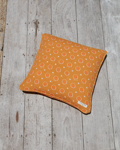 Orange Jibaanga Linen Cushion
